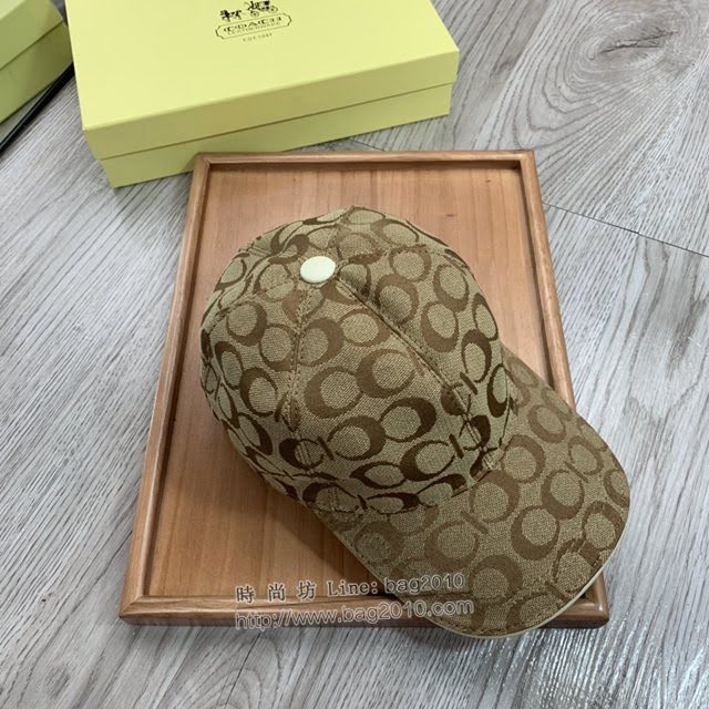 Coach男女同款帽子 蔻馳經典印花棒球帽鴨舌帽  mm1754